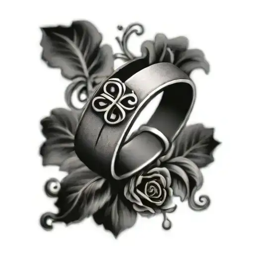 Wedding Ring With Initials A Minimalist