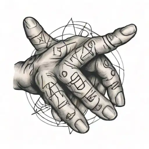 Single Line Tattoo Around The Finger With Letter A