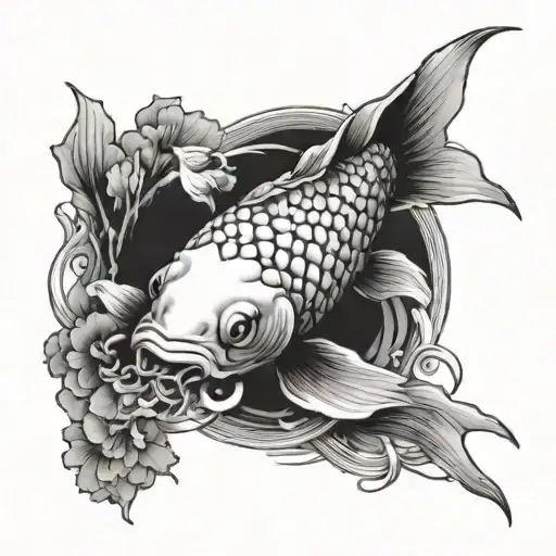 Small Koi Fish In Leg