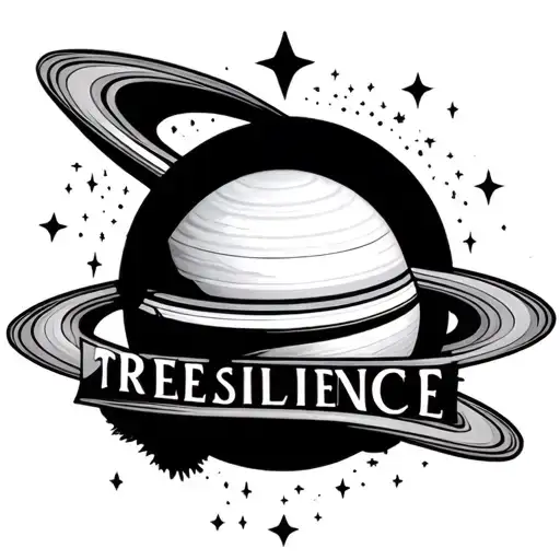 The Word Resilience With A Saturn With Stars