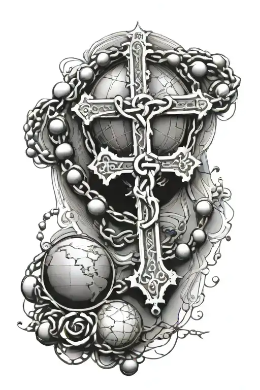 Rosary Wrapped Around The World