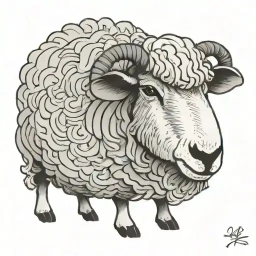 One Line Sheep