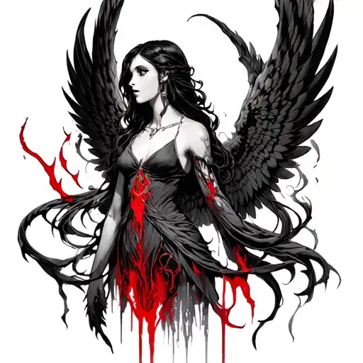 Malenia From Elden Ring With Scarlet Rot And Wings