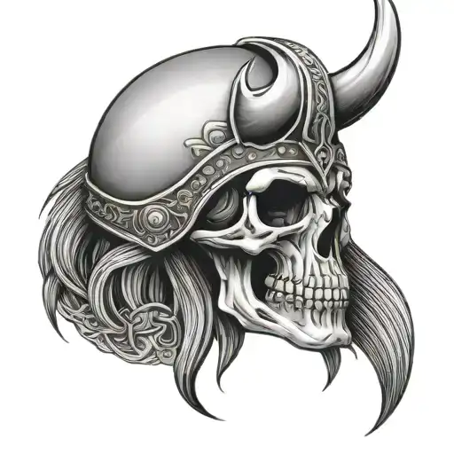 Viking Skull Surrounded