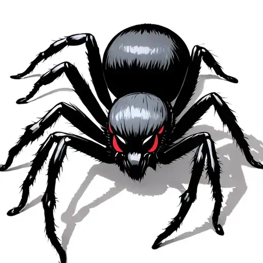 Black Widow Spider Crawling