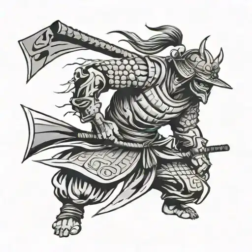 Abstract Samurai Standing