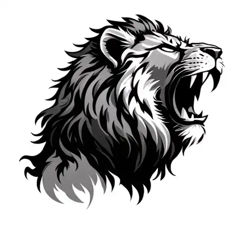 Lion Roaring Lion Wearing