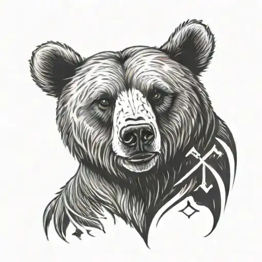 A Bear Wearing A Cross