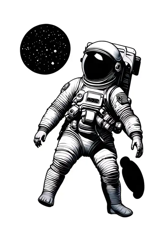Astronaut Floating In Space