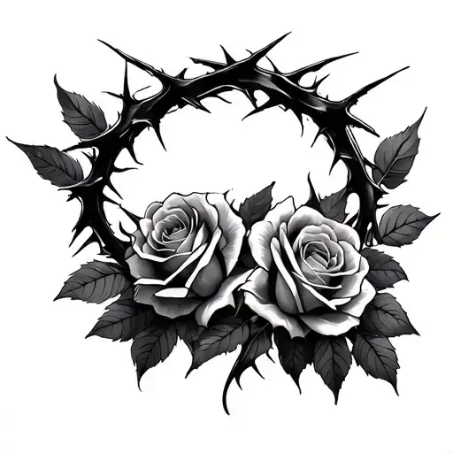 Crown Of Thorns And Roses