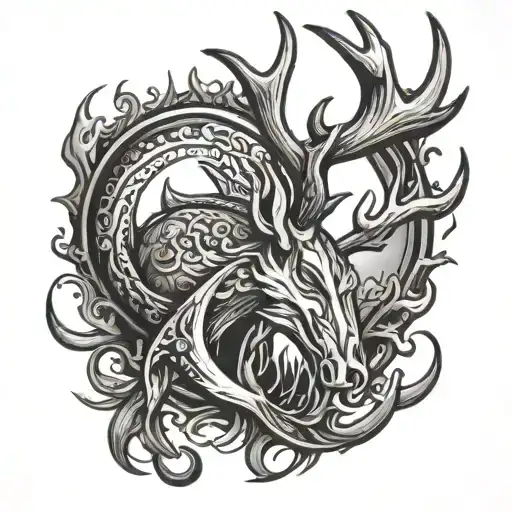 Antler Deer Fish Hook Water