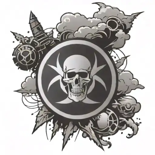 Radiation Symbol With Nuke Squad Wording But Not Visable