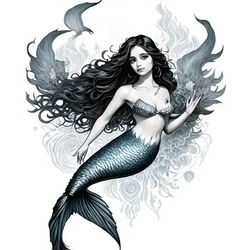 Mythical Mermaid With Mythical Characters