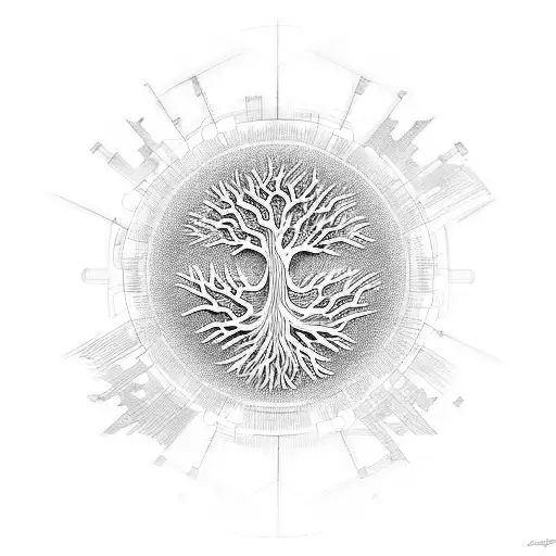 Cyber Punk Inspired Tree Of Life