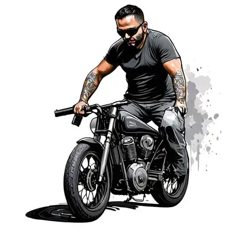 Man With Gun On Bike Chiciano