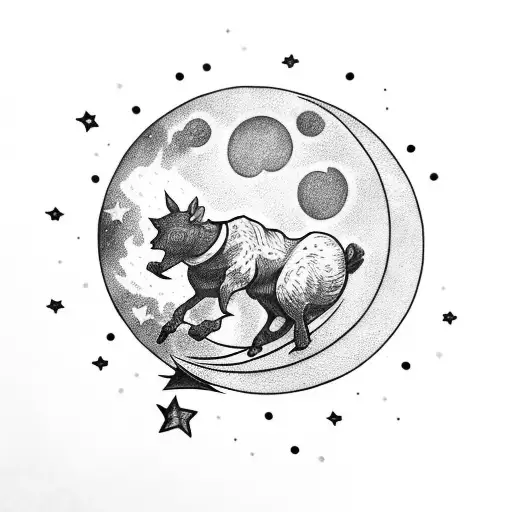 Moon Throwing Up Stars