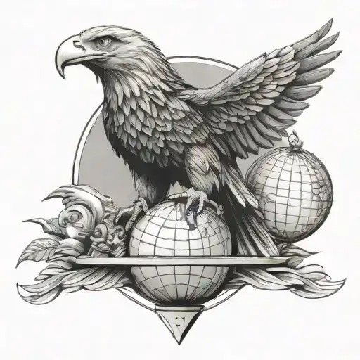 Eagle And Globe At Feet