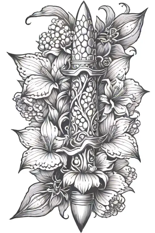 Foxglove And Dagger Wrapped