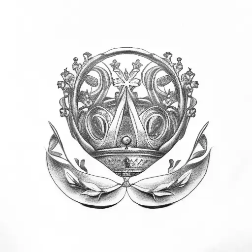 Laurel Wreath And Crown