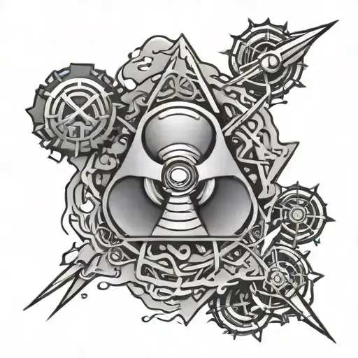 Radiation Symbol With Nukesquad Incorporated Within The Design