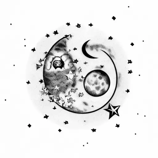 Moon Vomiting Up Stars