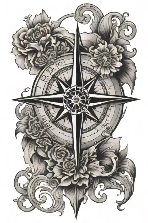 Compass Rose For Girl Side Arm
