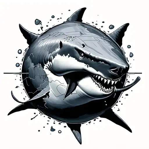 Diver Shark World Map