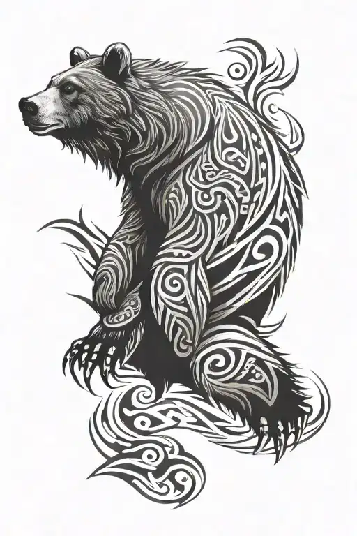 Tribal Tattoo Bear