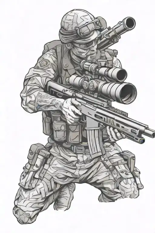 British Army Sniper Aiming