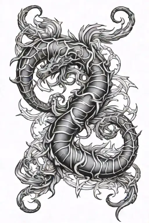 Scorpio And Capricorn Intertwined Symbolizing