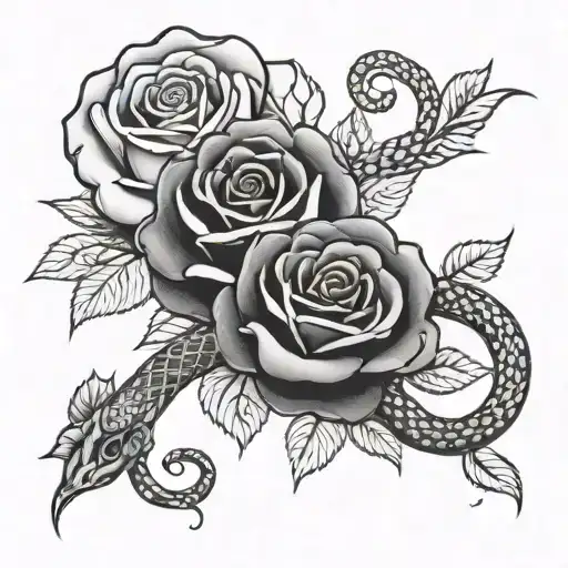 Rose And Snake