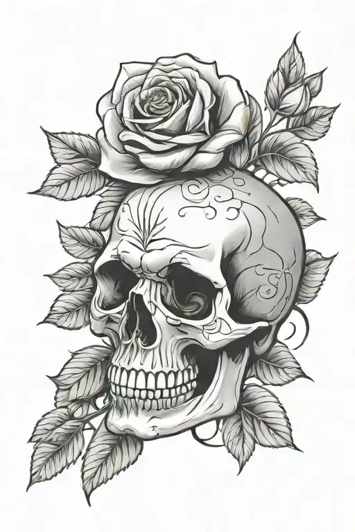 Skull And Rose