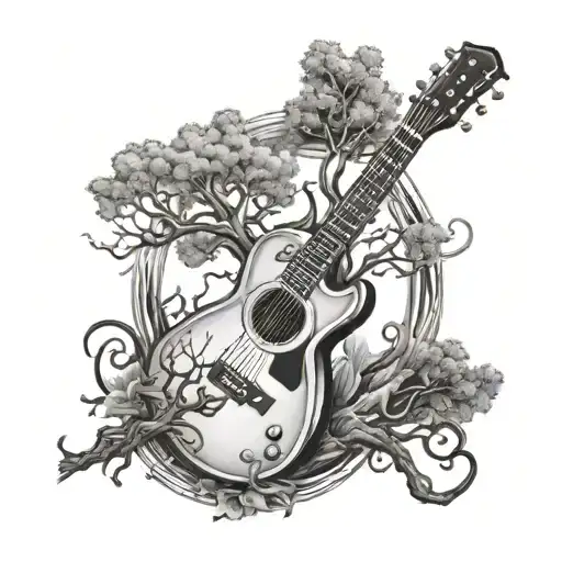Tree Guitar Surrounded