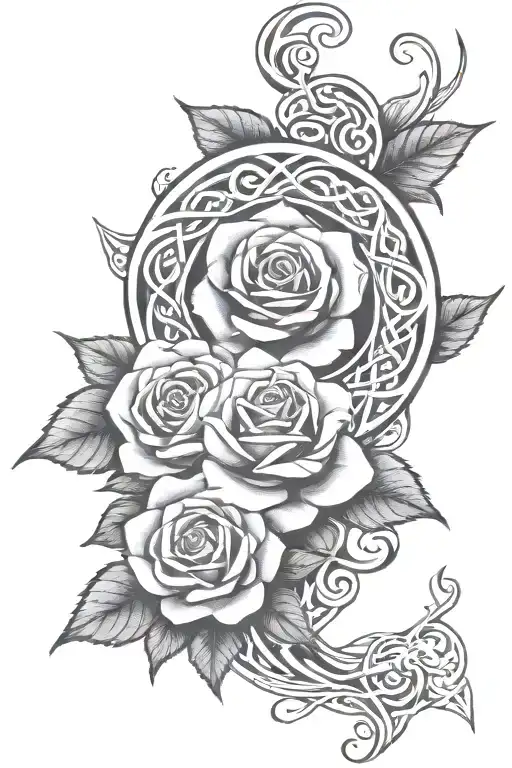 Celtic Rose Full Arm Sleeve