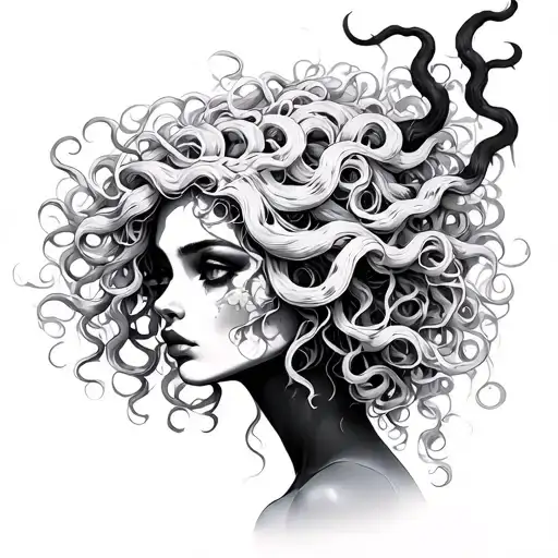 Medusa Black Girl Looking