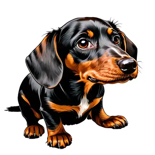 Brown Weiner Dog Playing