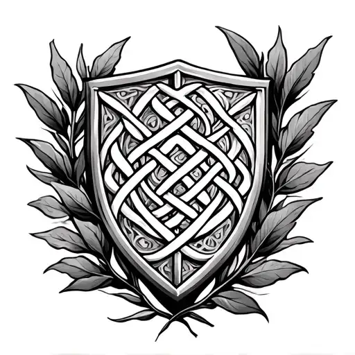 Olive Branch And A Celtic Sheild Knot
