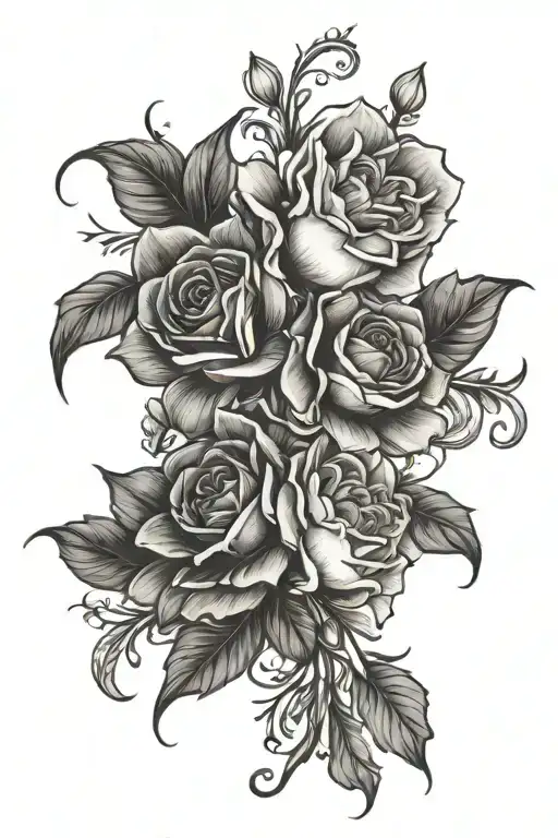 Bouquet Birth Flowers Intertwined