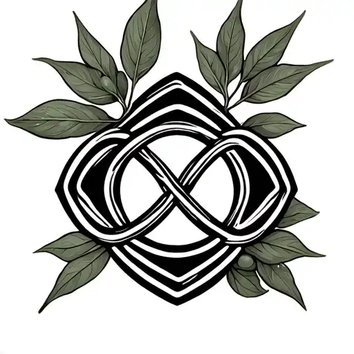 Olive Branch And A Celtic Knot Design Incorporating