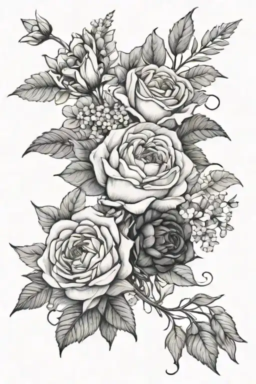 October December January February Birth Flower Bouquet