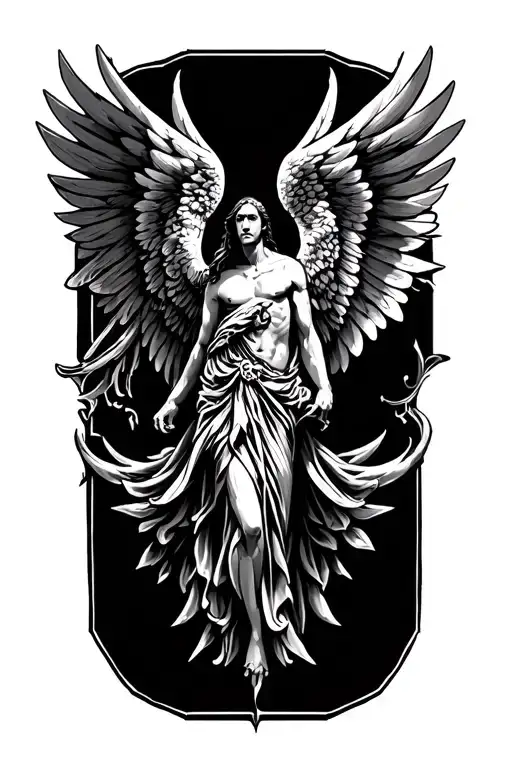 Arch Angel Michael Figh Between Good