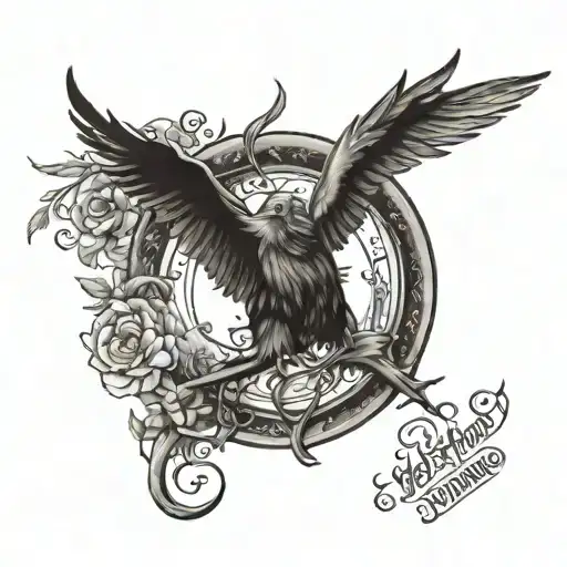 Small Harry Potter Tattoo Themed In A Circle