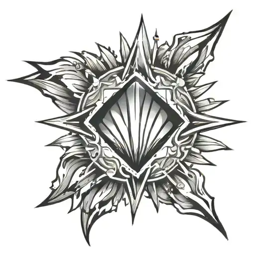 Glass Diamond Sun Rays Shining