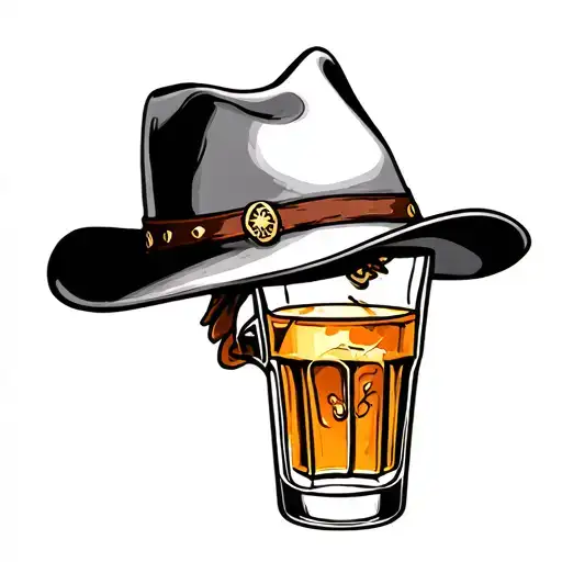 Whiskey Glass Cowboy Hat