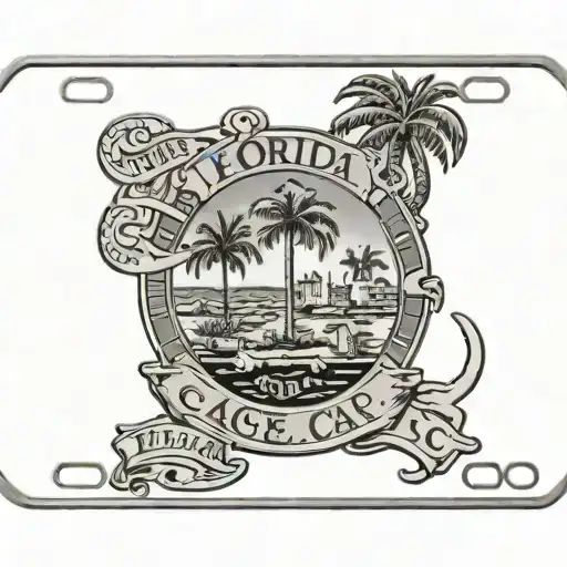 Florida License Plate With The Letters Agcjag