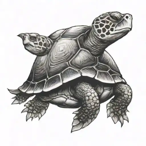 Turtle Running On Two Legs