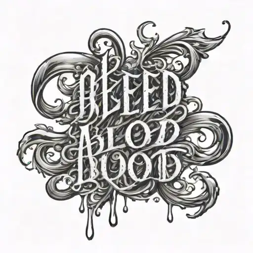 I Bleed Black And Amber With Amber Blood Dripping From The Last Three Letters Of Amber