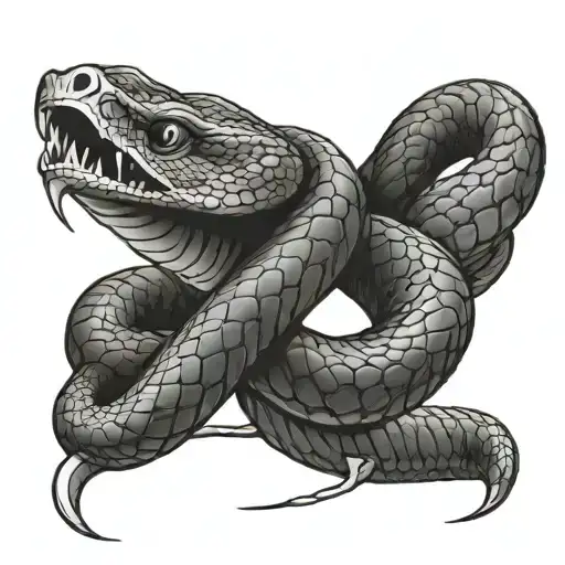 Cobra Sketch Tattoo Wraps Around A Man's Collarbone