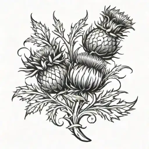 Scottish Thistle Intertwined