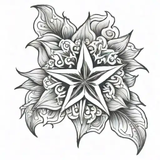 Star And Flower Blooming